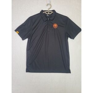 Buffalo Range & Gun Co Tactical Polo Shirt Golf Size L Black Pen Pocket Skull